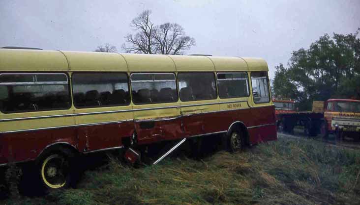 Red Rover AEC Reliance Plaxton Derwent Westcott accident